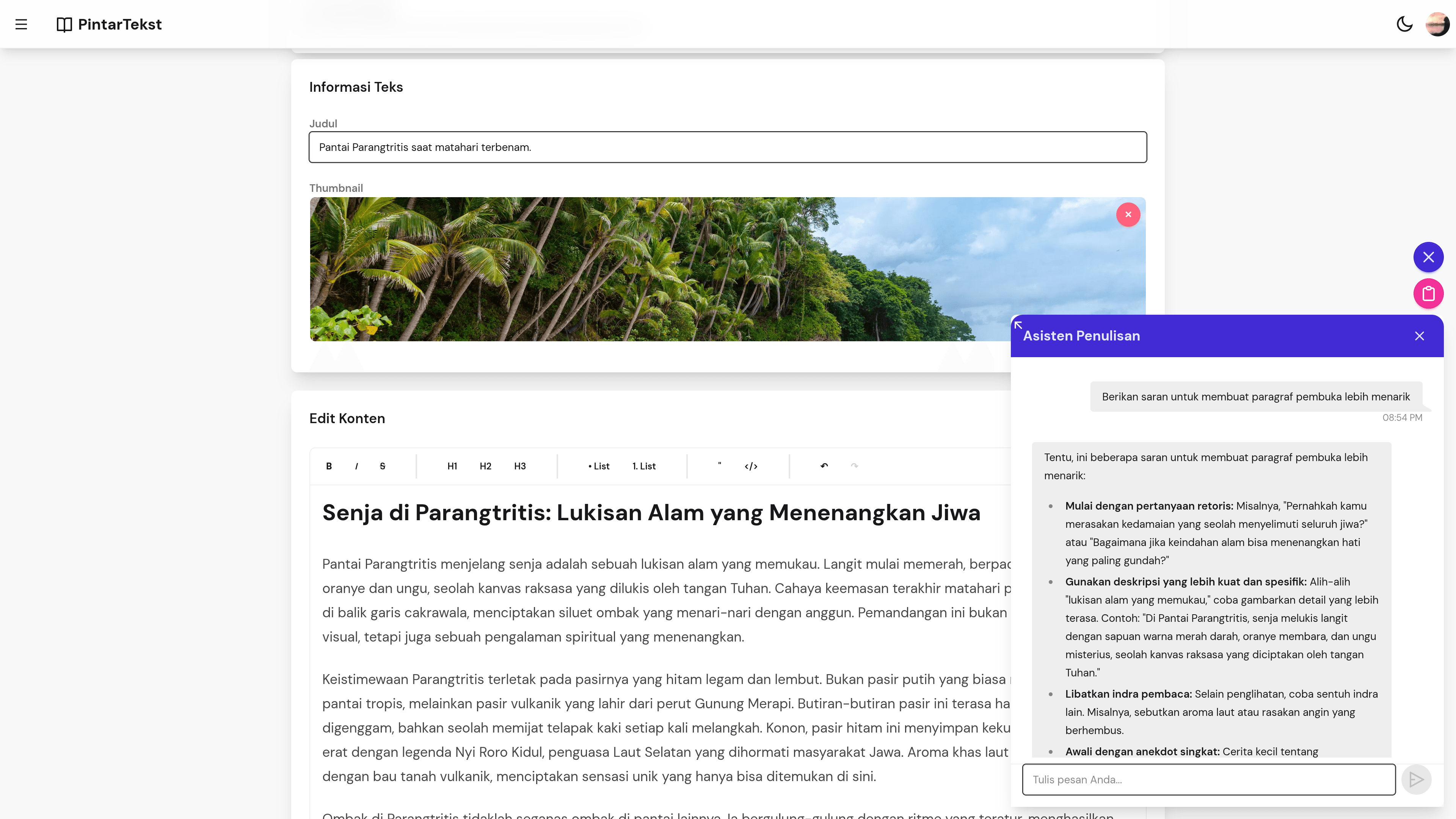 Orato preview desktop